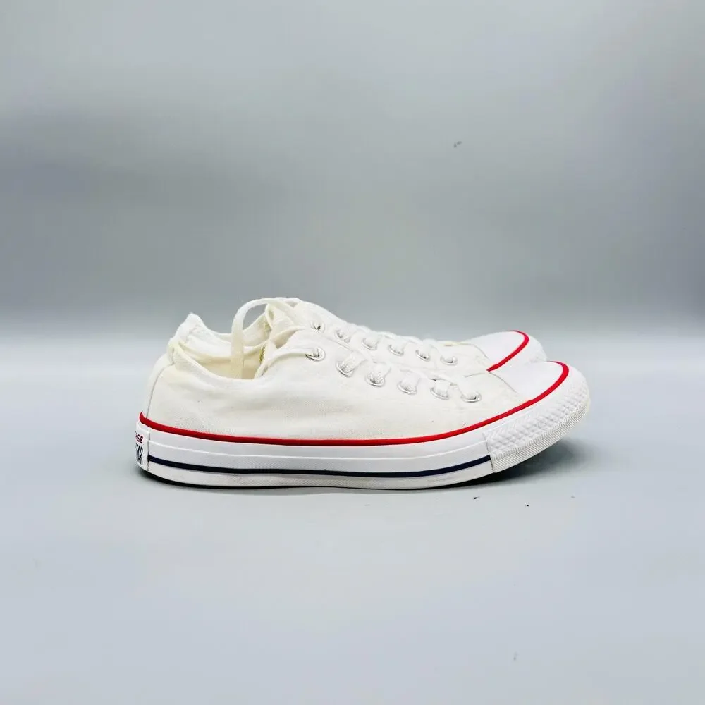Converse Shoes Womens 7.5 White Canvas Chuck Taylor All Star Low Top Sneakers